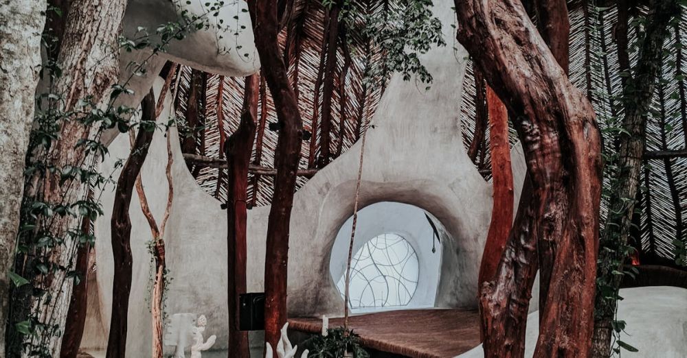 Mexico Museum - Creeping Plants On Arched Inside Art Galery