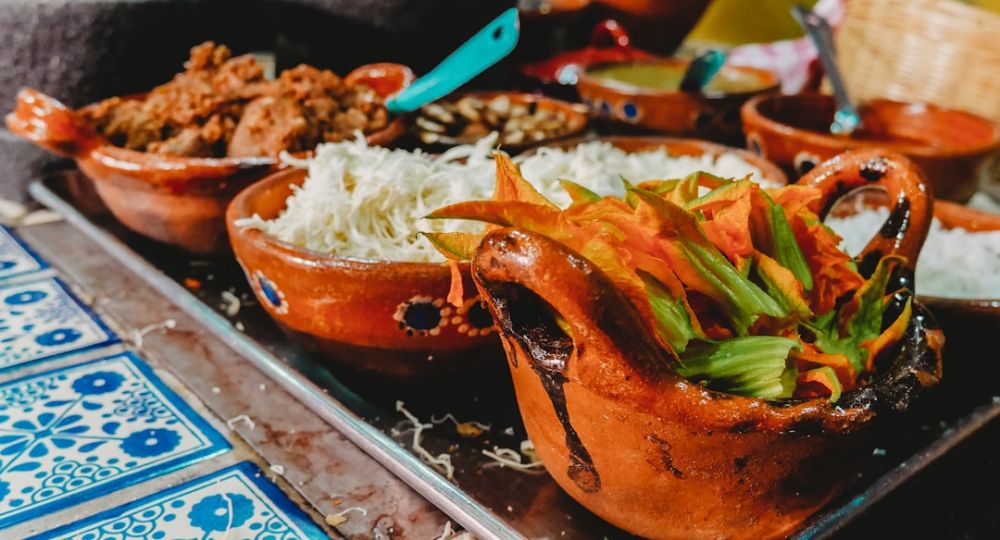 Mexico Food - white rice on brown ceramic bowl