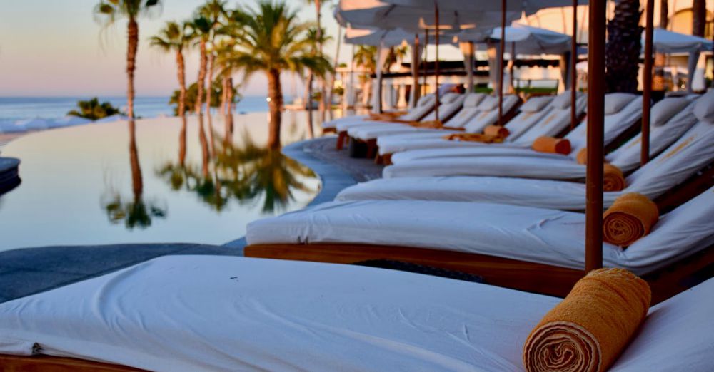 Spa Hotels - White Outdoor Lounge Chairs