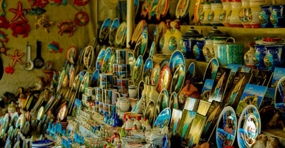Artisan Souvenirs - Different Kinds of Ceramic Souvenir on a Stall