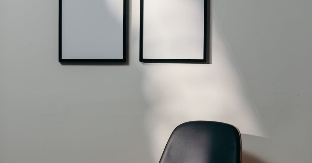 Art Galleries - Black Wooden Framed Black Padded Armchair