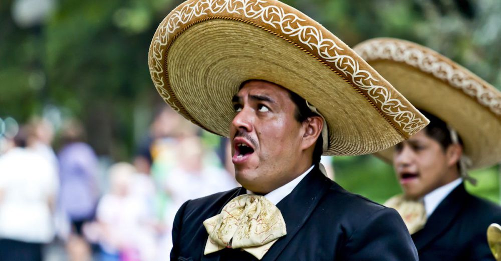 Cinco De Mayo - Man's Black Blazer and Brown Traditional Hat