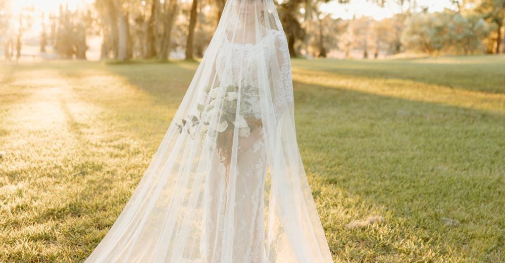 Hidden Parks - Bride Standing in a Park Hidden behind the Veil