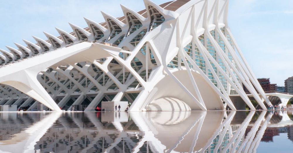 Science Museums - Museu de les Ciencies Principe Felipe Reflecting in the Surrounding Lake