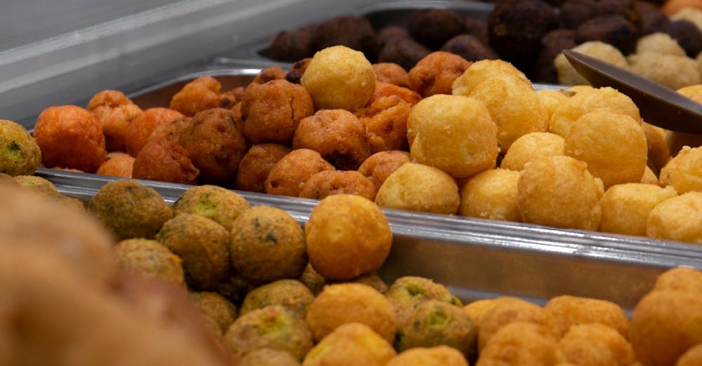 Street Foods - Street Foods on a Steel Container in Close-up Photography